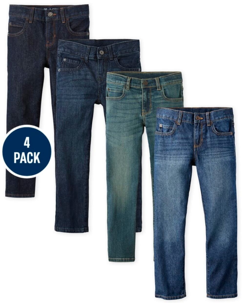 The Children’s Place Boys Straight Jeans 4-Pack - Multi Color - Size 18